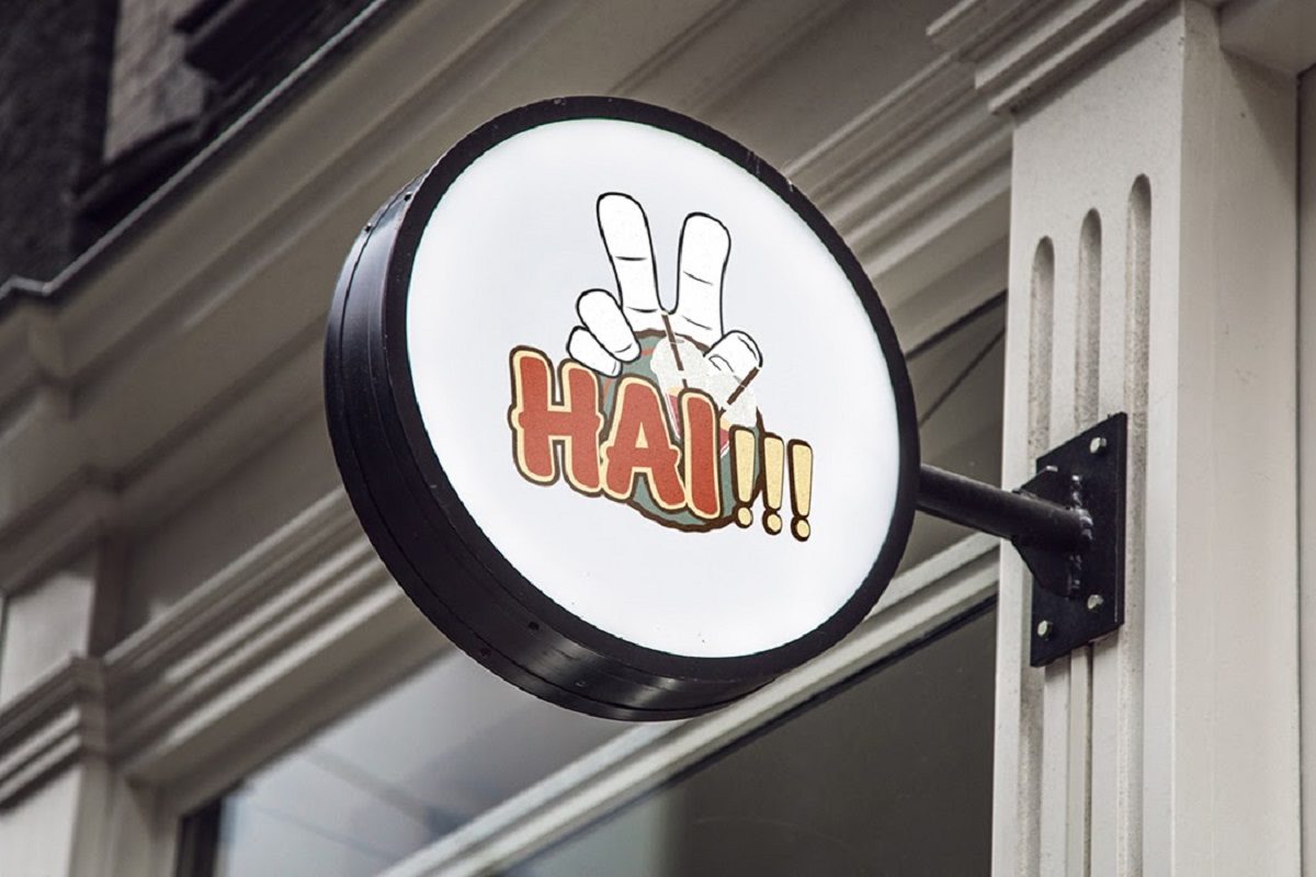 Hộp đèn tròn hai mặt quảng cáo phù hợp ngoài trời