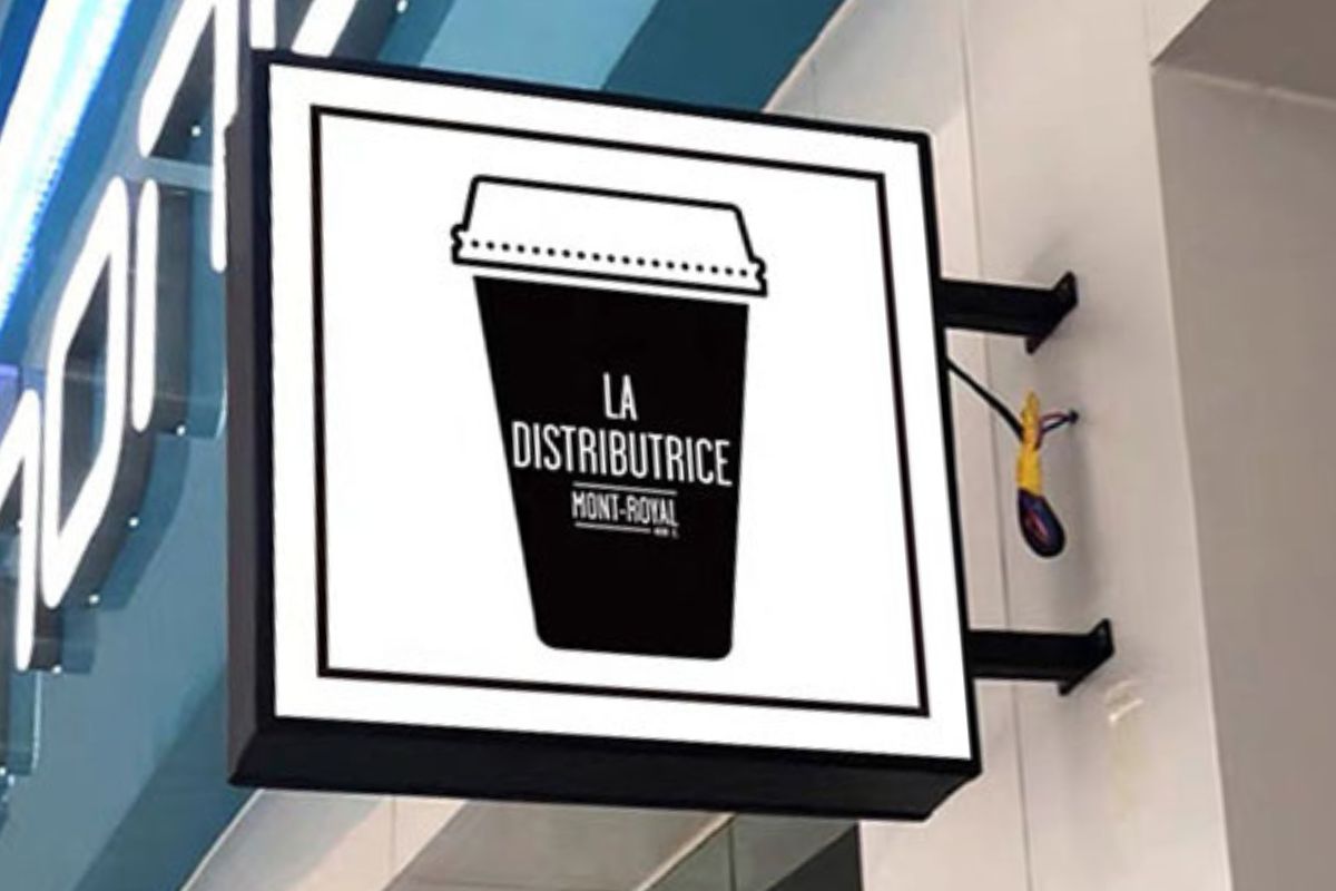 Hộp đèn vuông gắn tường cho cửa hàng